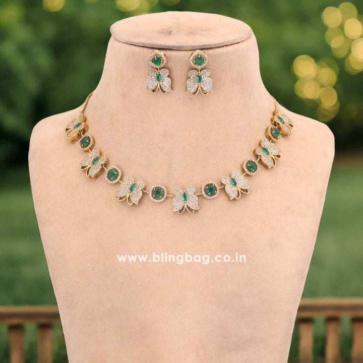 Emerald Orchid Victorian Jewellery Set - New Arrival