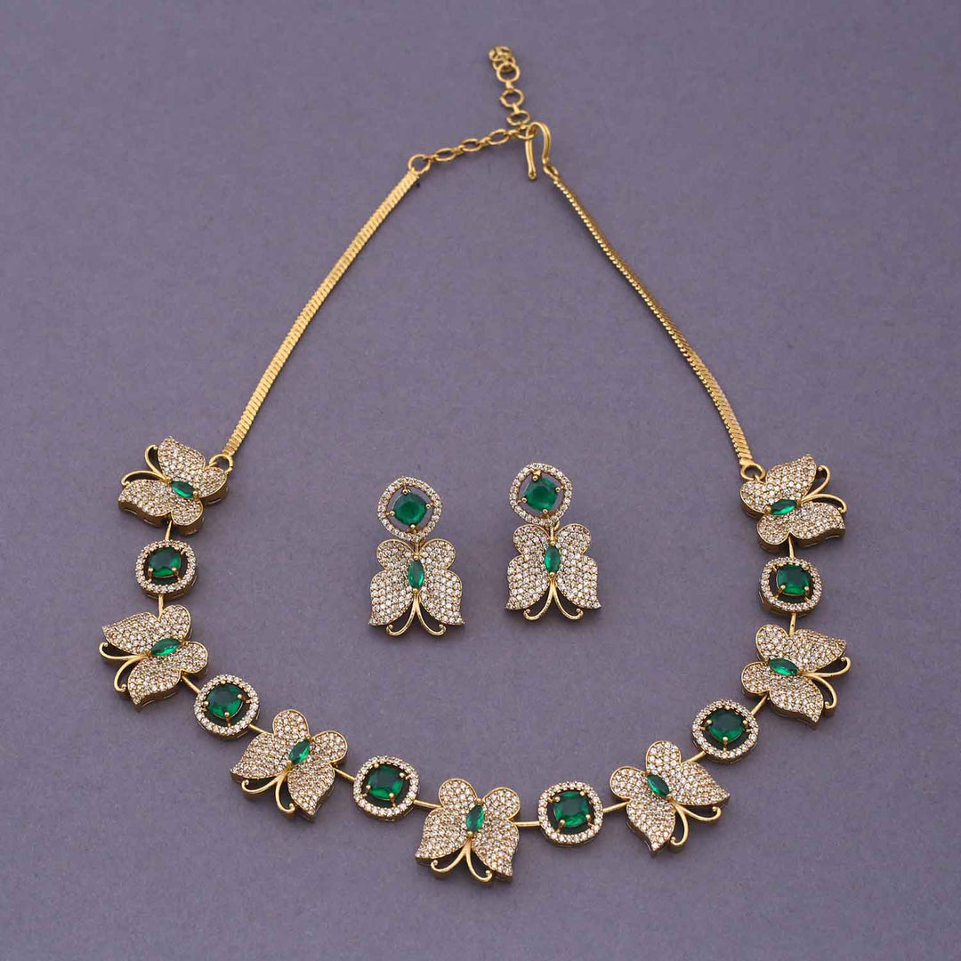 Emerald Orchid Victorian Jewellery Set - New Arrival