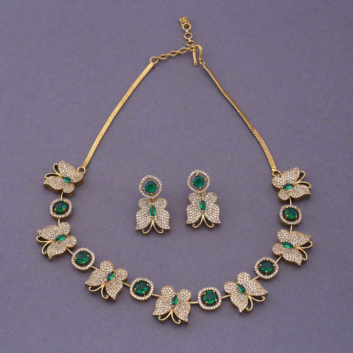 Emerald Orchid Victorian Jewellery Set - New Arrival