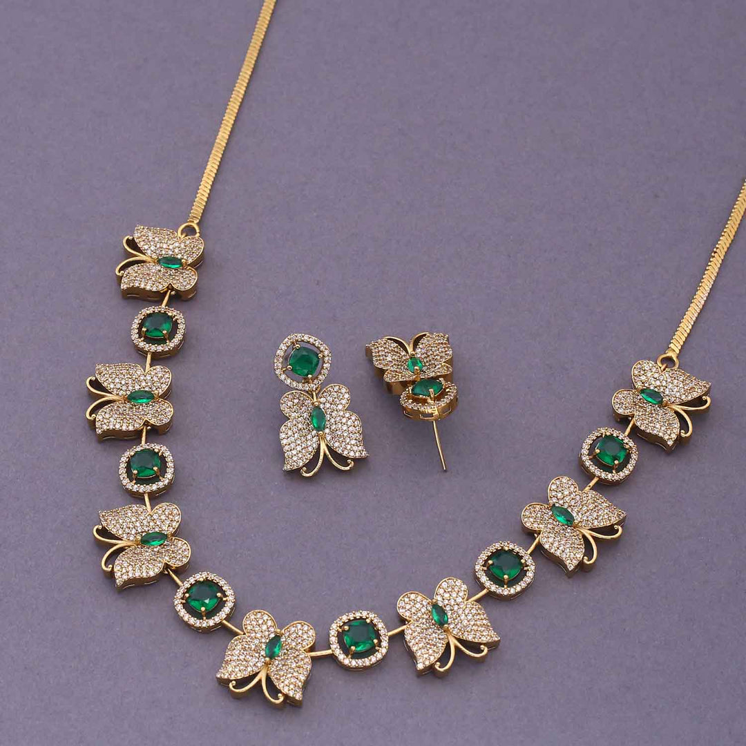 Emerald Orchid Victorian Jewellery Set - New Arrival