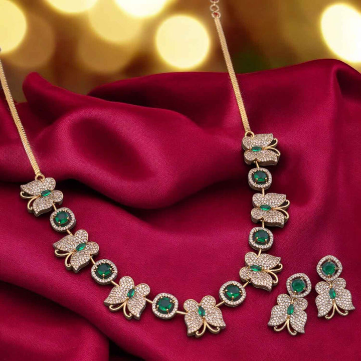 Emerald Orchid Victorian Jewellery Set - New Arrival