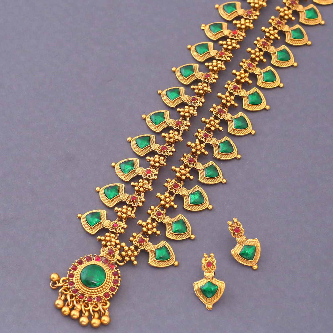 Emerald Orosya Antique Jewellery Set - New Arrival