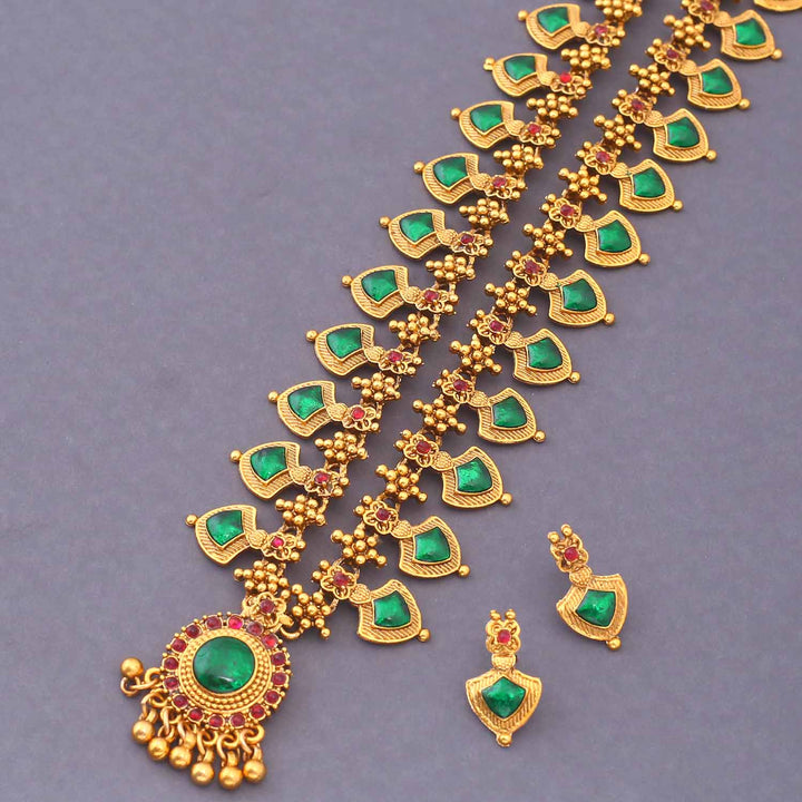Emerald Orosya Antique Jewellery Set - New Arrival