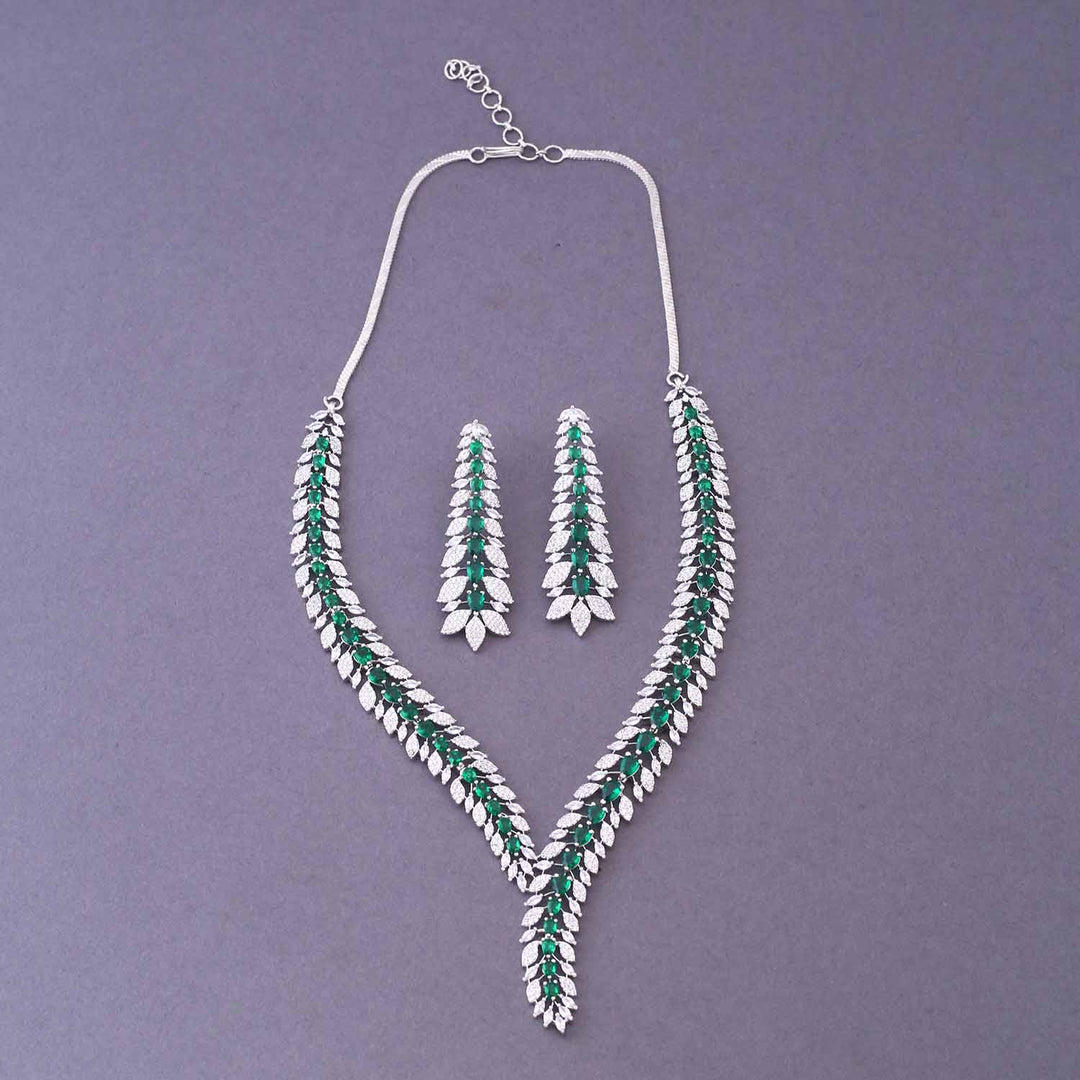 Emerald Osnay Zirconia Jewellery Set