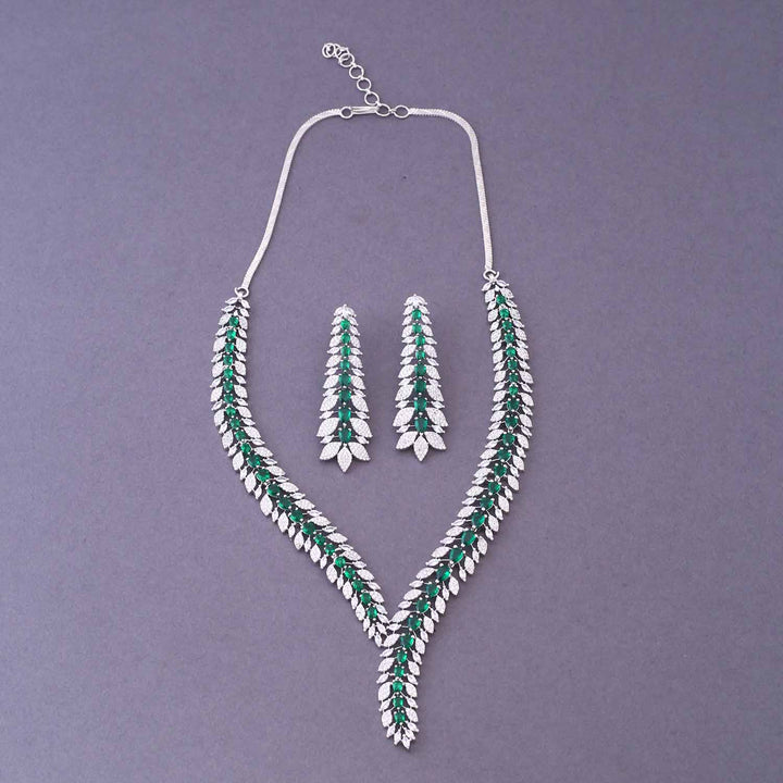 Emerald Osnay Zirconia Jewellery Set