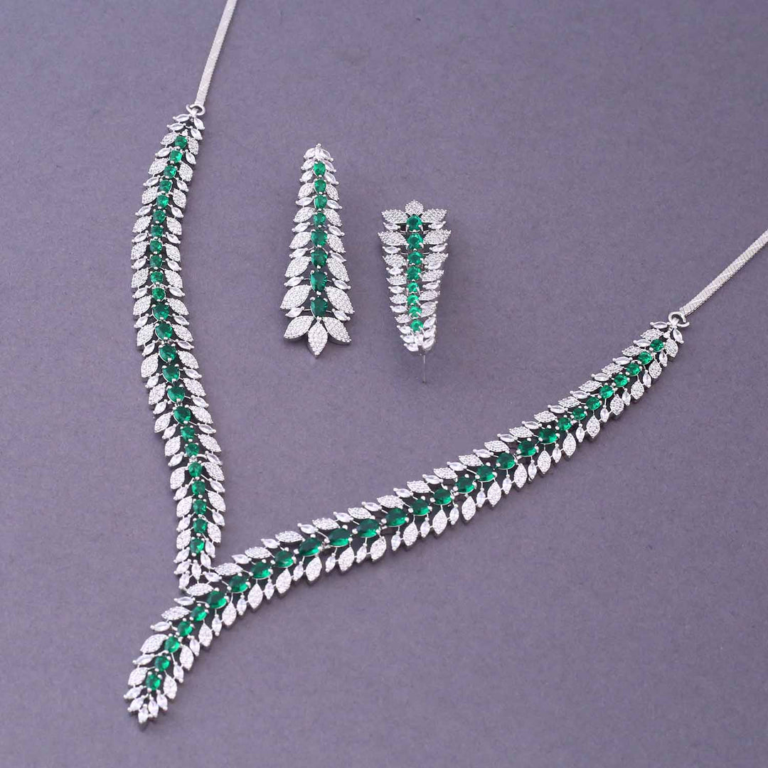Emerald Osnay Zirconia Jewellery Set