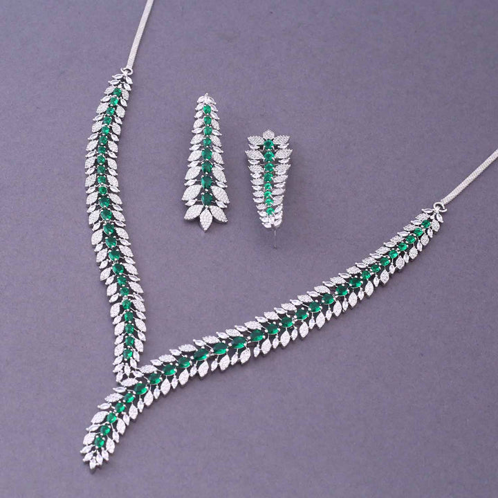 Emerald Osnay Zirconia Jewellery Set
