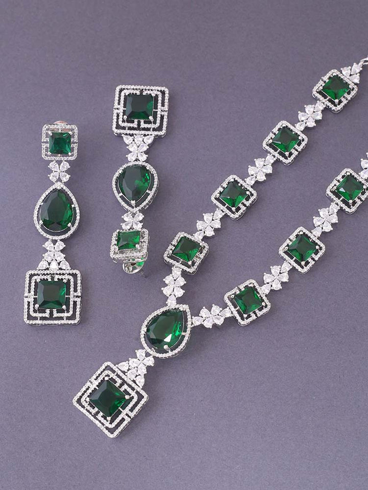 Emerald Pamola Zirconia Jewellery Set