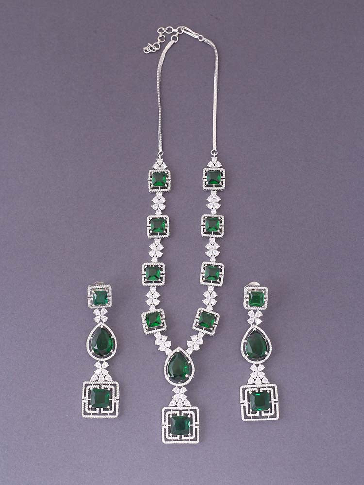 Emerald Pamola Zirconia Jewellery Set