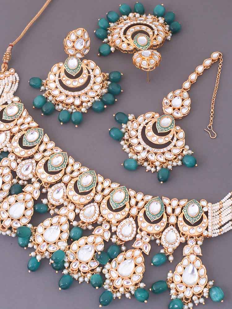 Emerald Panjurli Jewellery Set