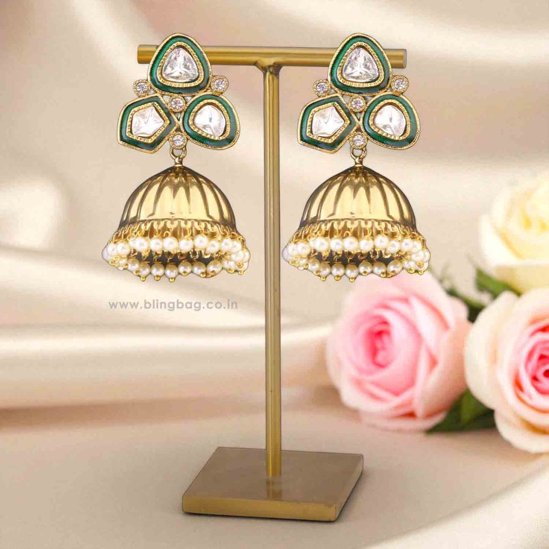 Emerald Paridhi Jhumkis
