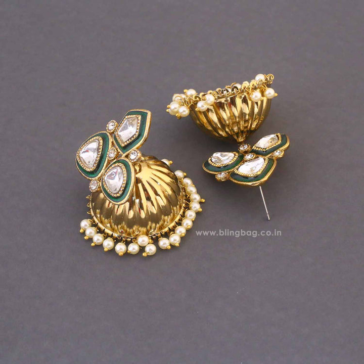 Emerald Paridhi Jhumkis