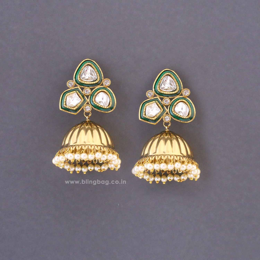 Emerald Paridhi Jhumkis