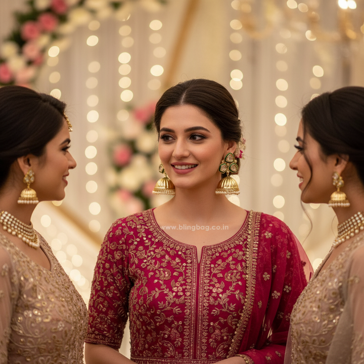 Emerald Paridhi Jhumkis