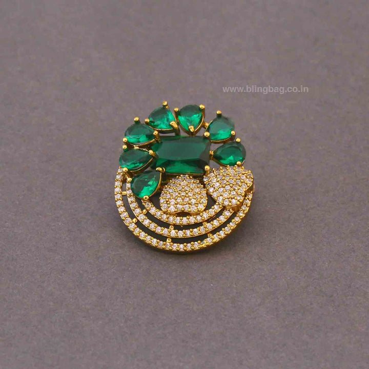 Emerald Parie Brooch
