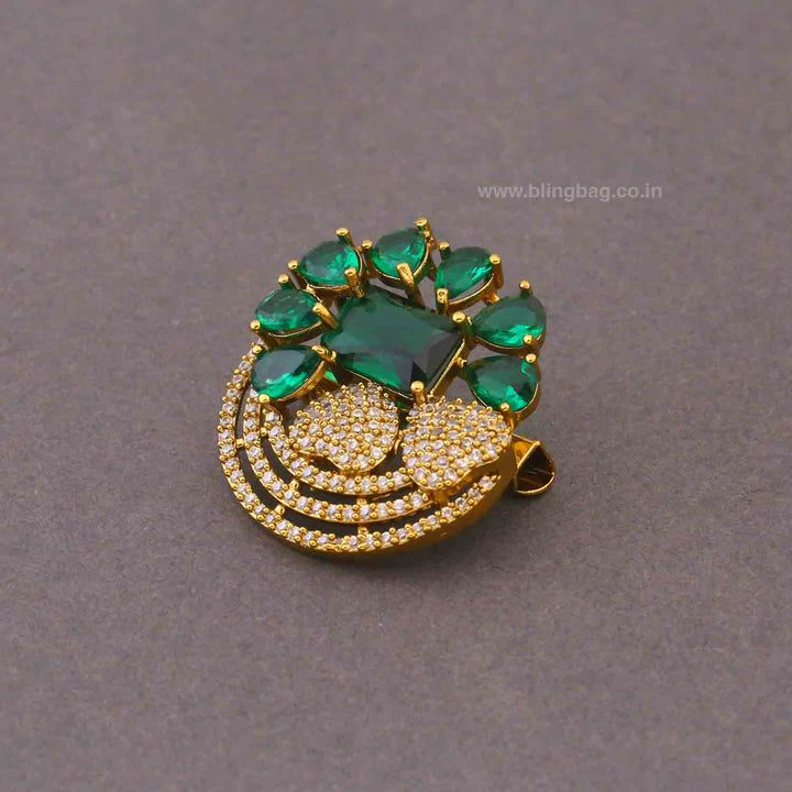 Emerald Parie Brooch