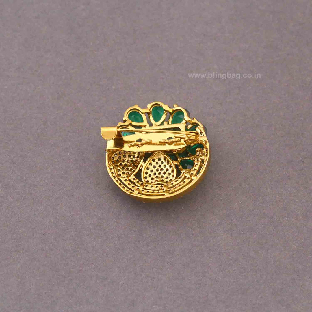 Emerald Parie Brooch