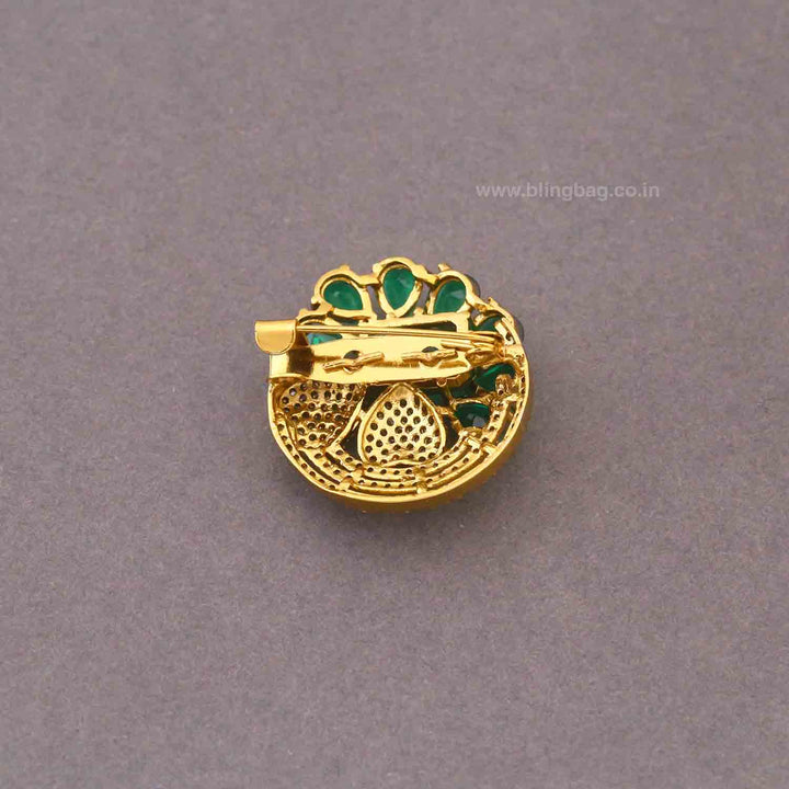 Emerald Parie Brooch