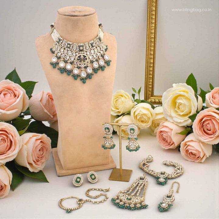 Emerald Parineeta Bridal Jewellery Set