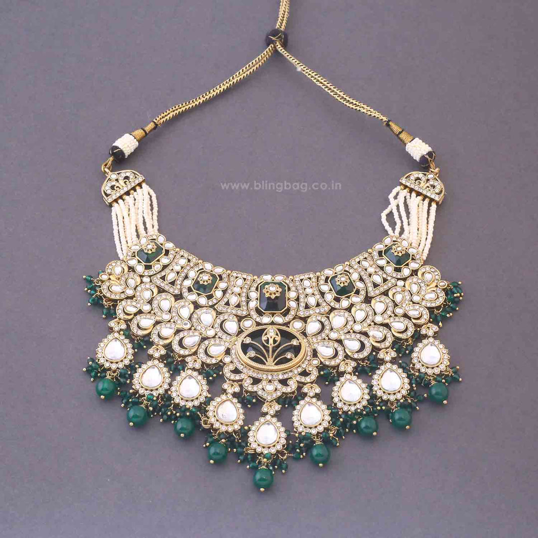 Emerald Parineeta Bridal Jewellery Set