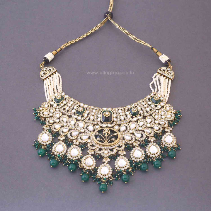 Emerald Parineeta Bridal Jewellery Set