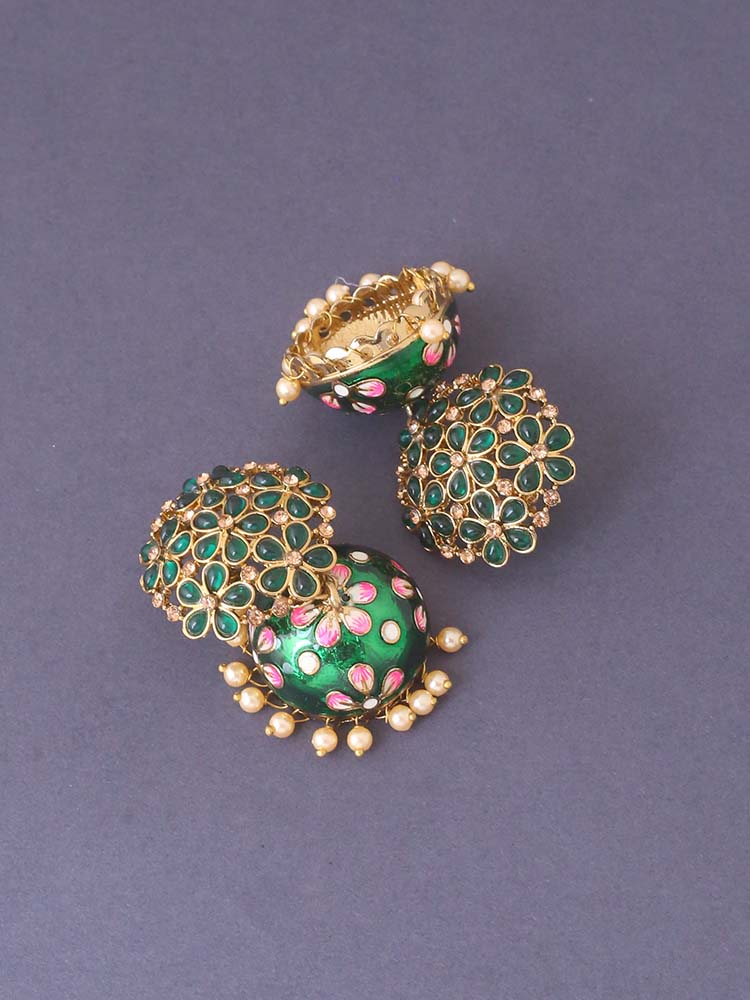 Emerald Pashan Jhumkis
