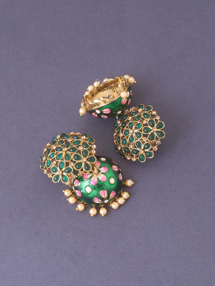 Emerald Pashan Jhumkis
