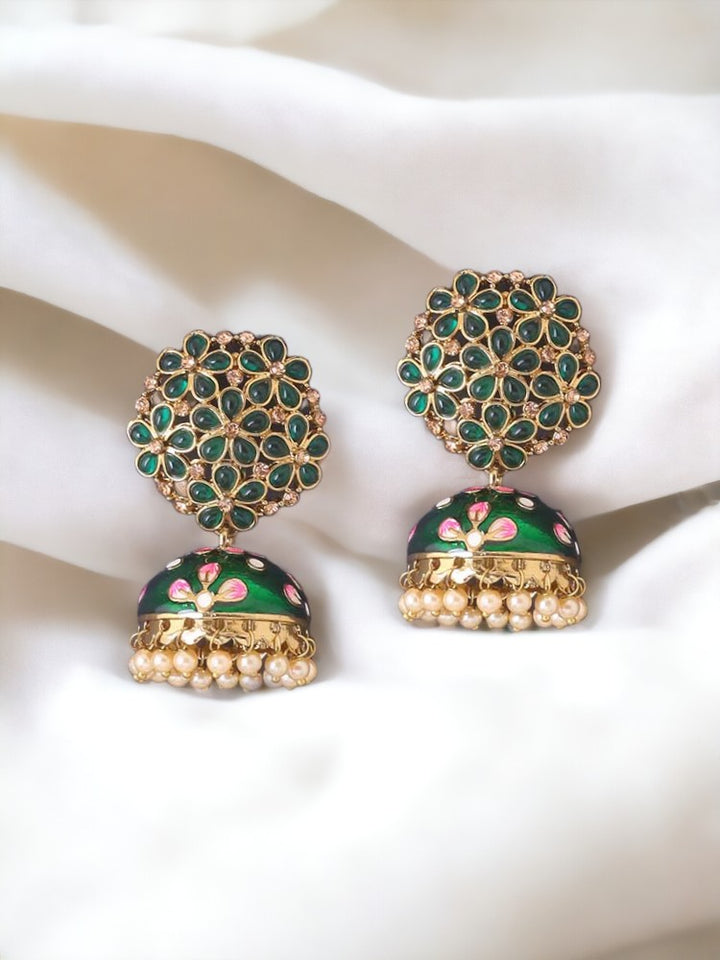 Emerald Pashan Jhumkis