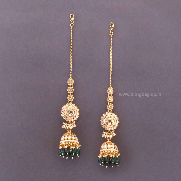 Emerald Pavitra Kundan Bridal Jewellery Set