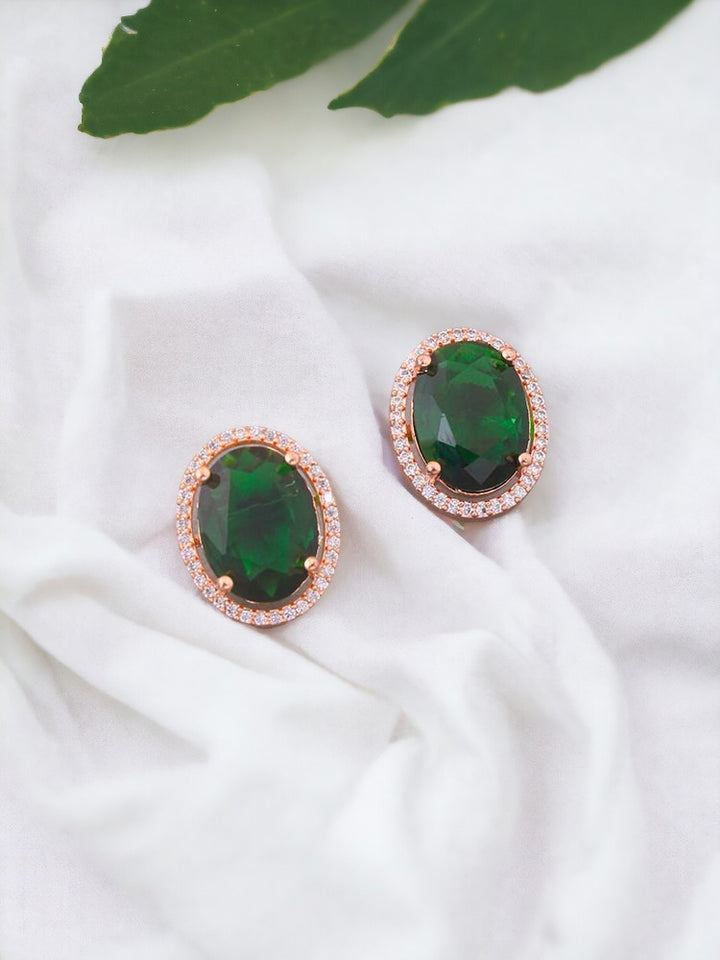 Emerald Peanut Zirconia Studs
