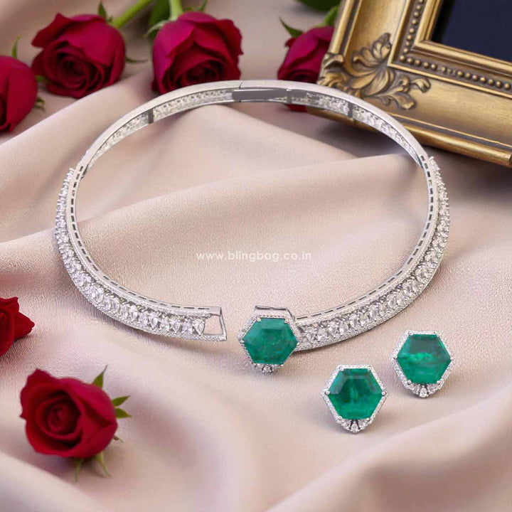 Emerald Perle Hasli Zirconia Jewellery Set