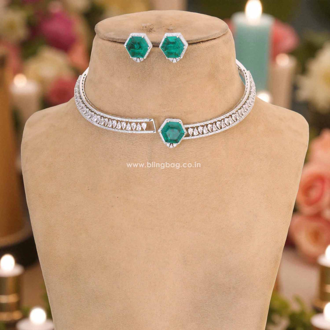 Emerald Perle Hasli Zirconia Jewellery Set