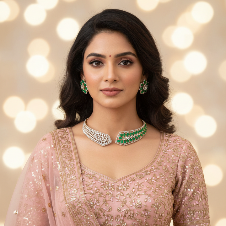 Emerald Perrine Hasli Zirconia Jewellery Set