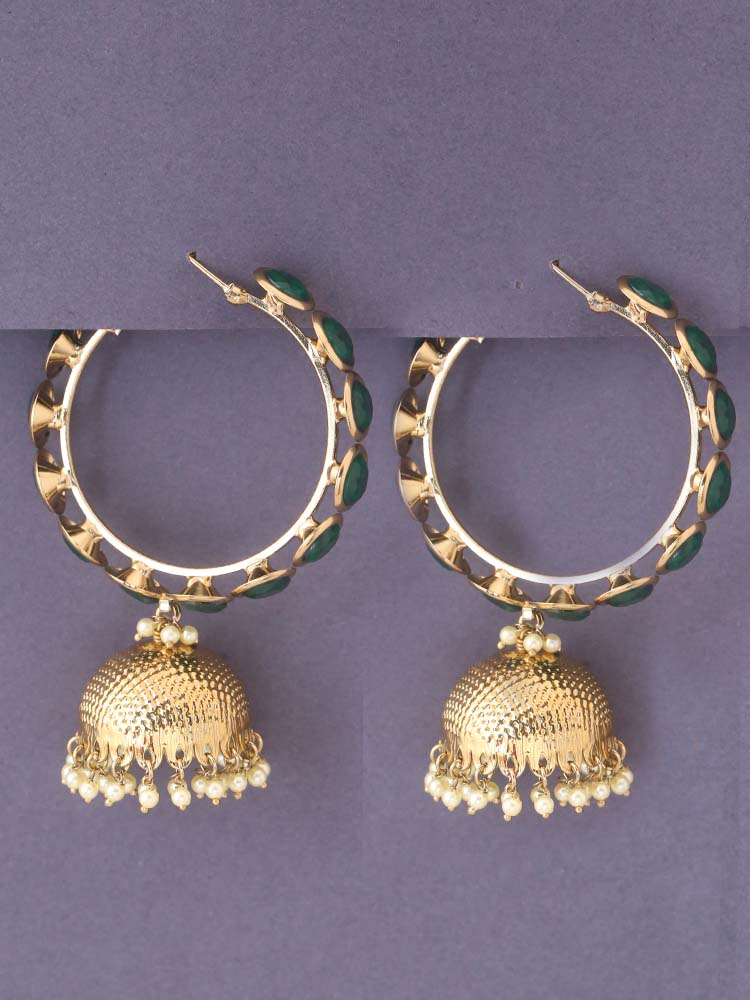 Emerald Perry Ethnic Jhumkis