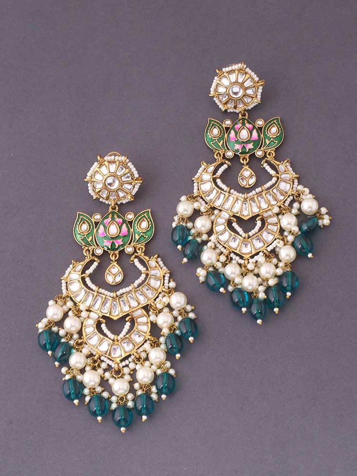 Emerald Peshani Danglers Earrings