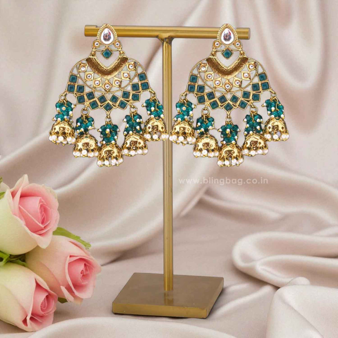 Emerald Phalguni Jhumkis