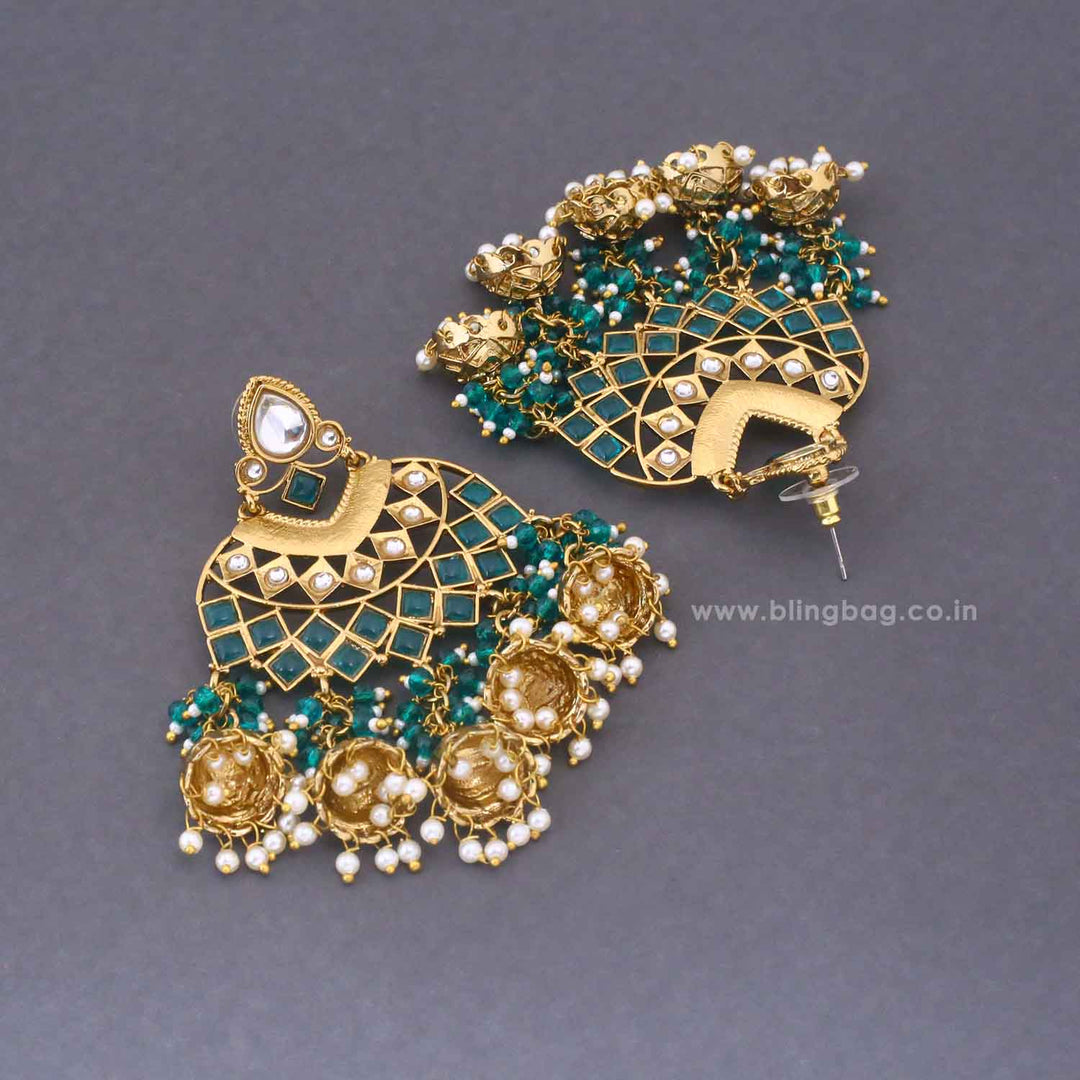 Emerald Phalguni Jhumkis