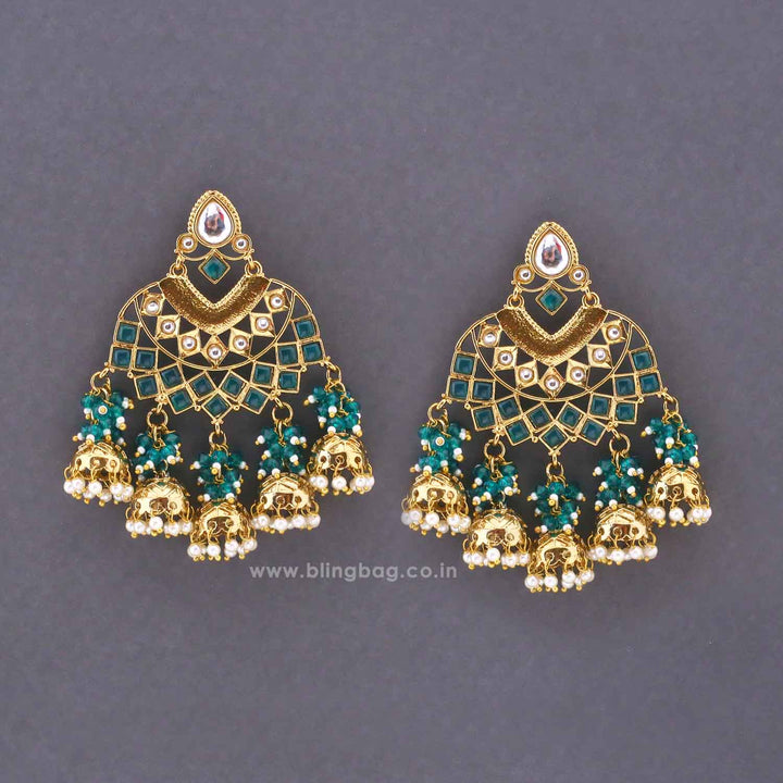 Emerald Phalguni Jhumkis
