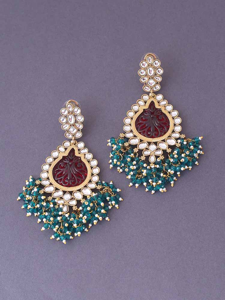 Emerald Pooja Danglers