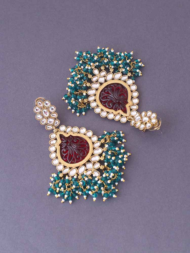 Emerald Pooja Danglers