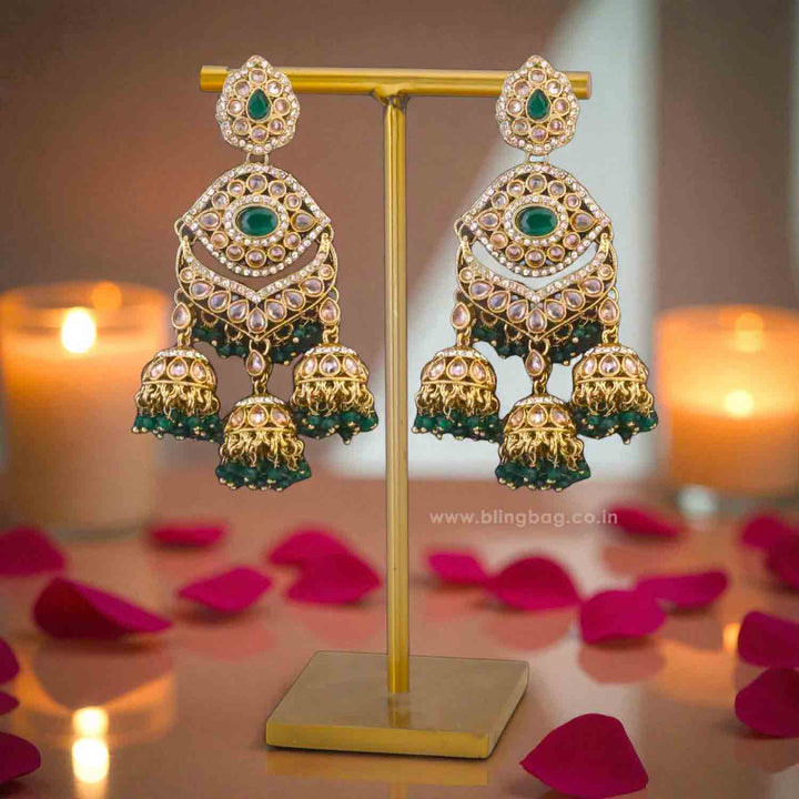 Emerald Pranjal Jhumkis