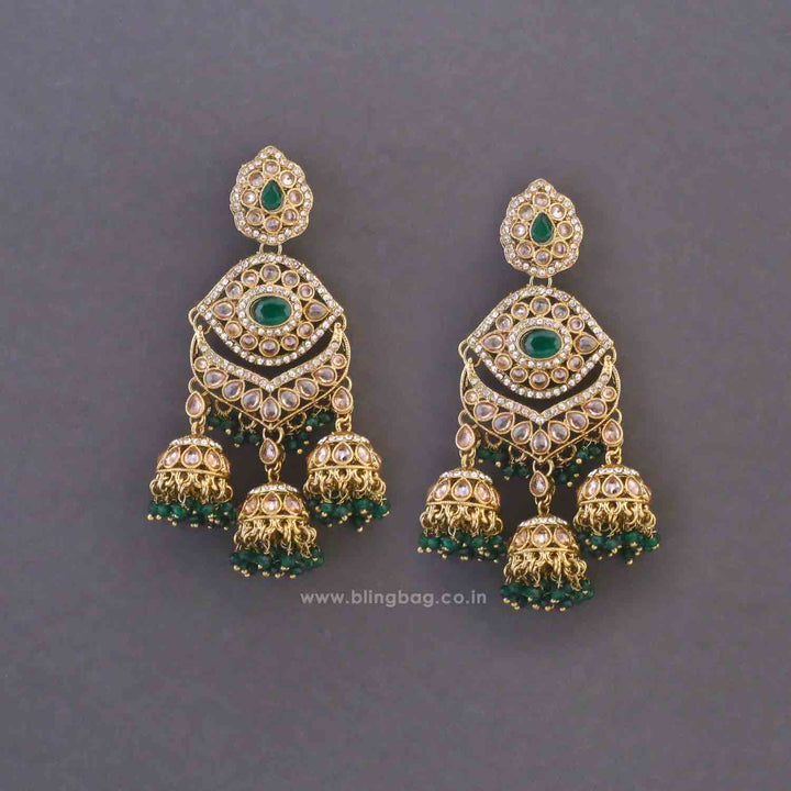 Emerald Pranjal Jhumkis