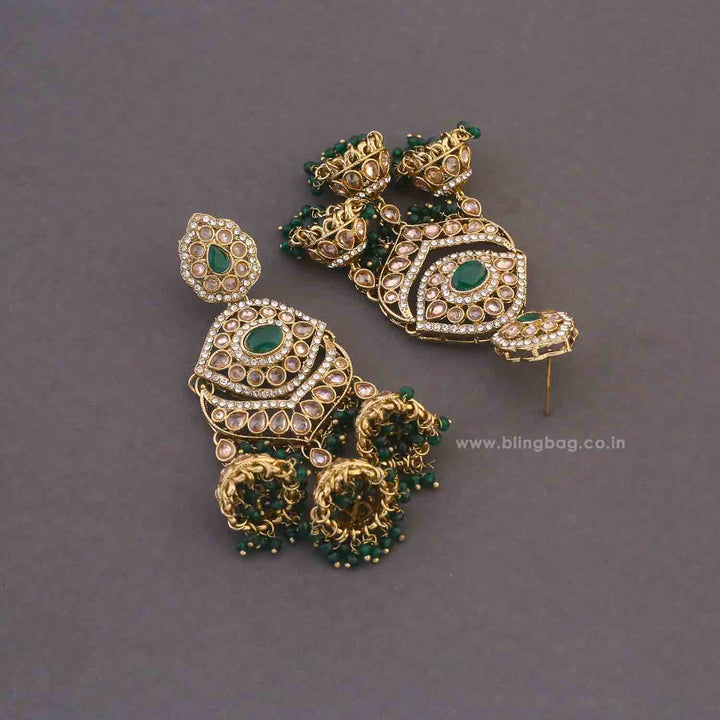Emerald Pranjal Jhumkis