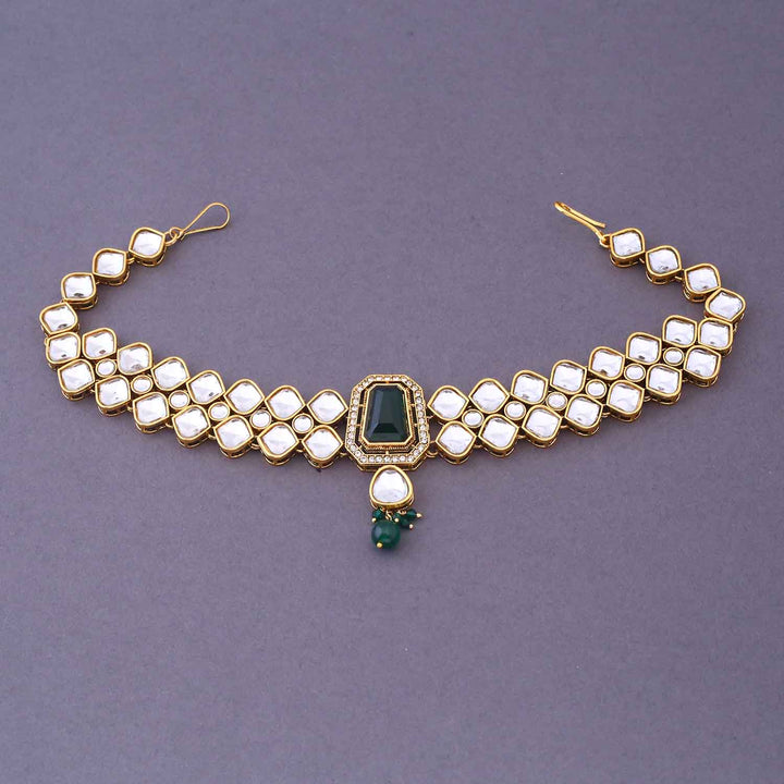 Emerald Pranjalli Bridal Jewellery Set