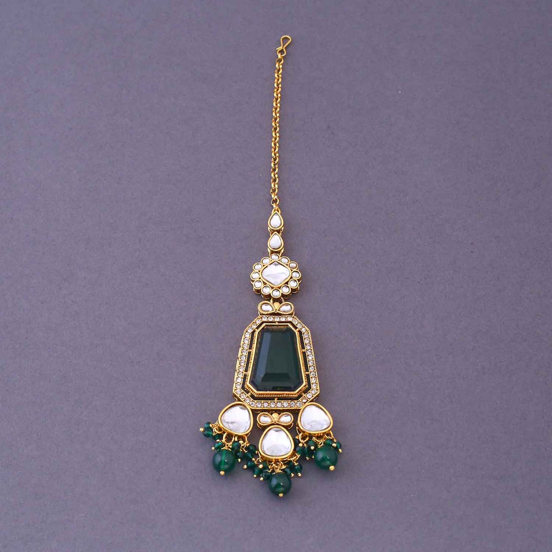 Emerald Pranjalli Bridal Jewellery Set