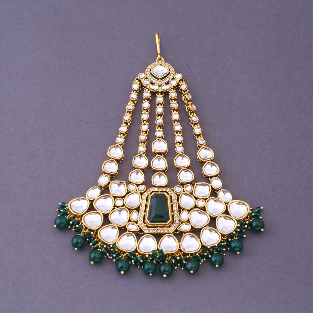 Emerald Pranjalli Bridal Jewellery Set