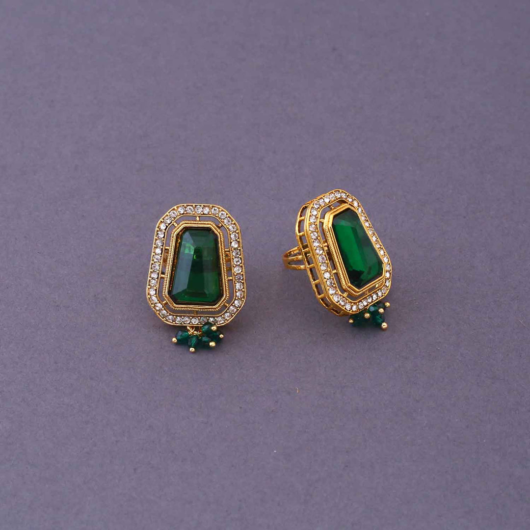 Emerald Pranjalli Bridal Jewellery Set