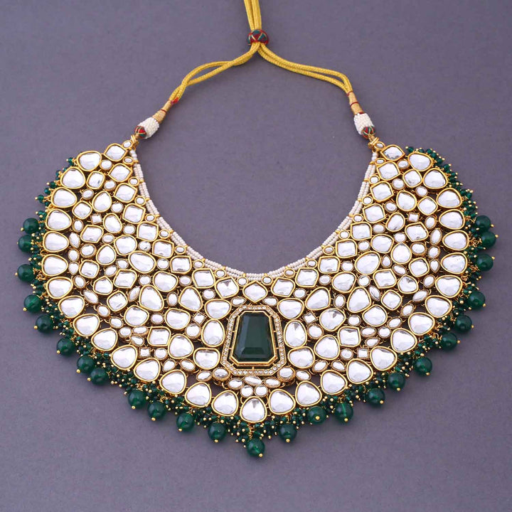 Emerald Pranjalli Bridal Jewellery Set