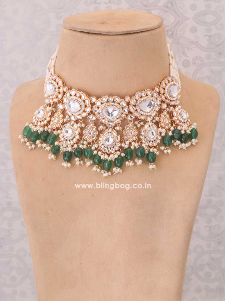Emerald Pratibha Jewellery Set