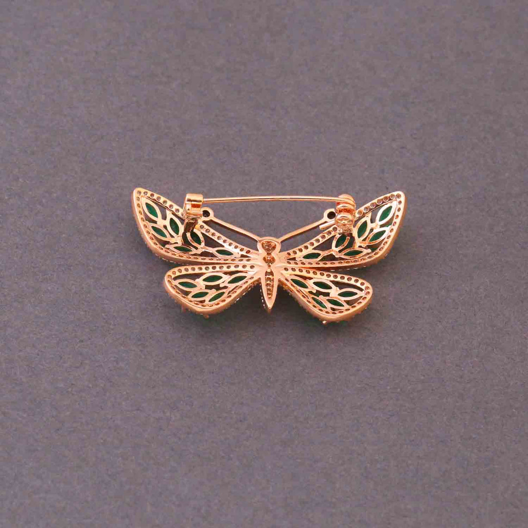 Emerald Prism Butterfly Brooch